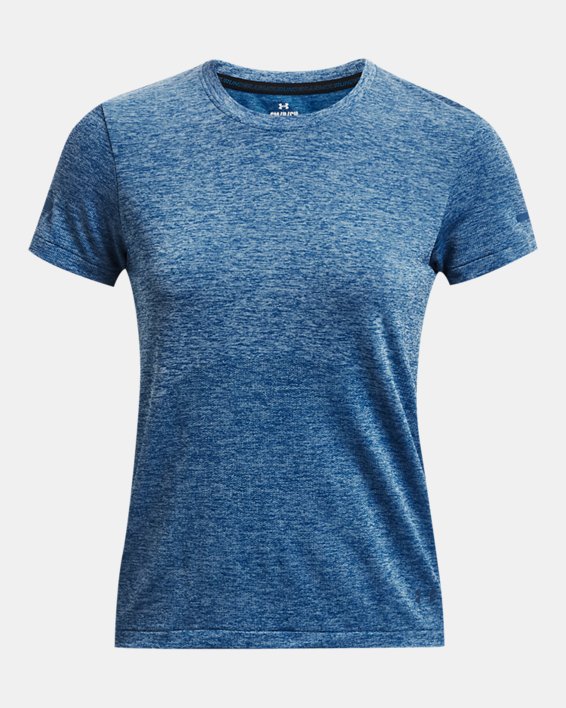 Camiseta de manga corta UA Seamless Stride para mujer, Blue, pdpMainDesktop image number 4